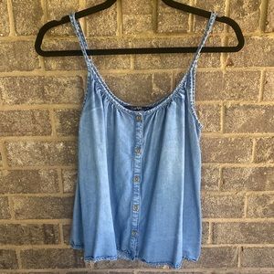 Velvet heart women’s denim tank blouse size small